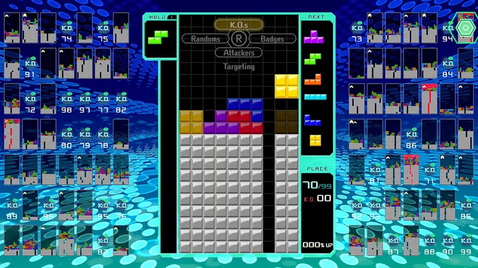 Tetris 99 transforma o jogo de puzzle em um battle royale — Foto: Reprodução/Nintendo
