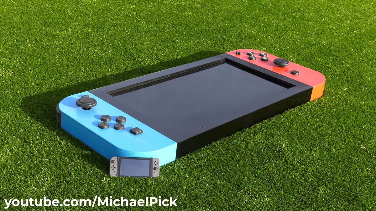 Nintendo Switch gigante com tela 4K e 30 kg é desenvolvido por r