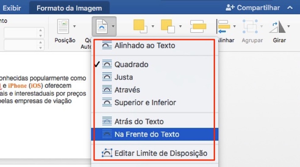 Como mover uma imagem no Word