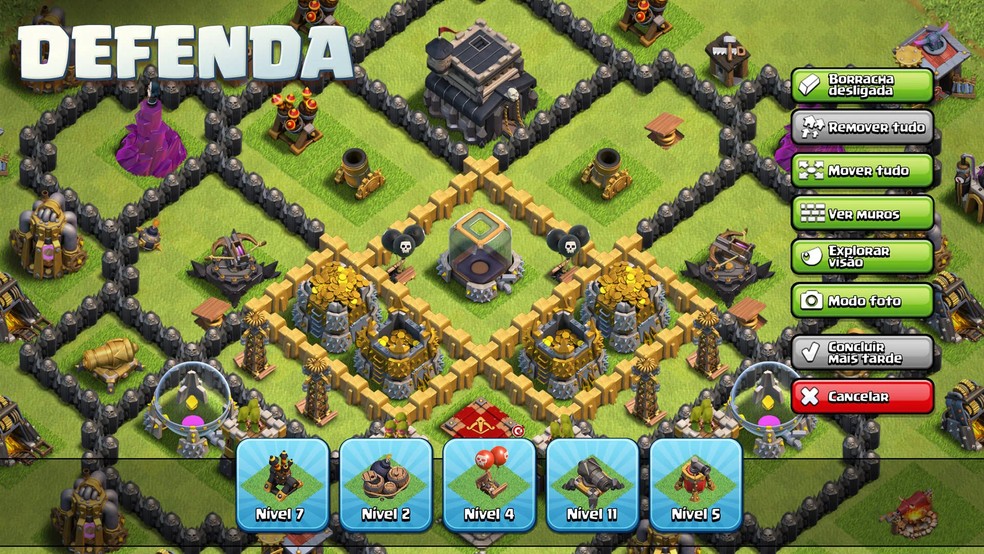 Crie uma vila impenetrável em Clash of Clans — Foto: Reprodução/Google Play Store
