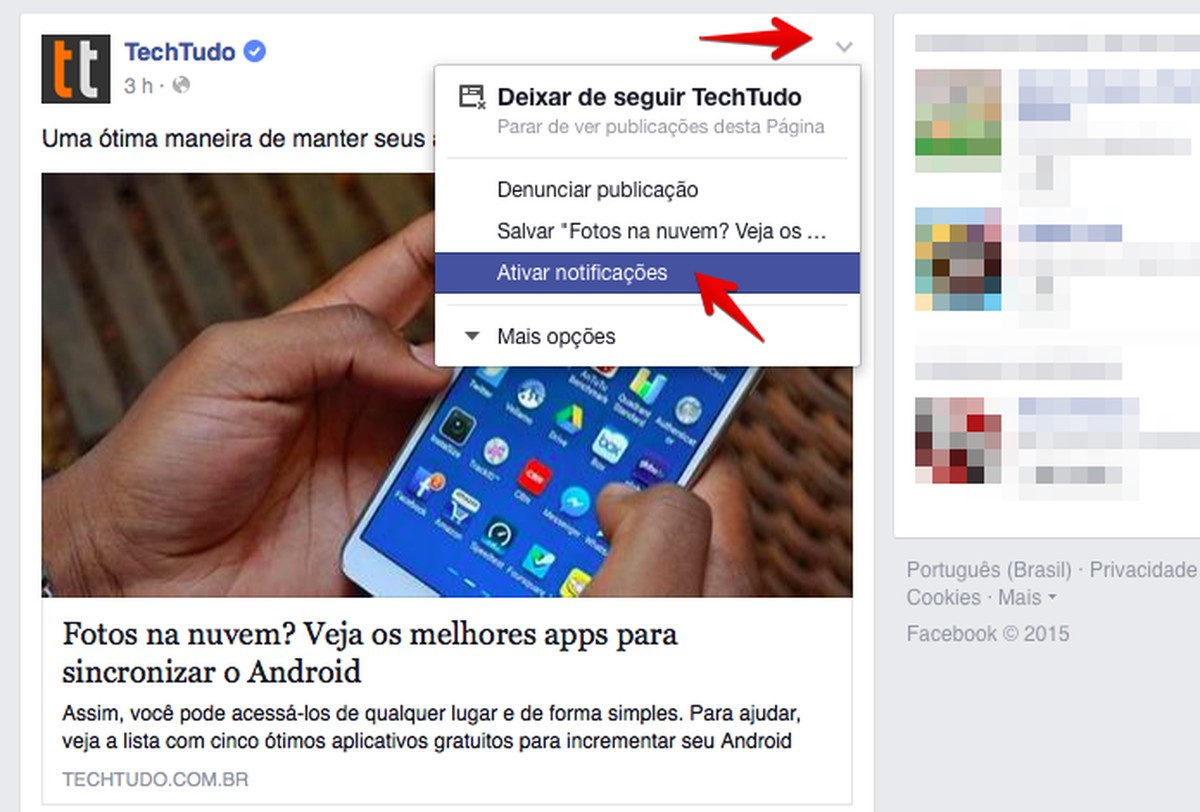 Como Ativar Notificações De Novos Comentários E Seguir Um Post No Facebook