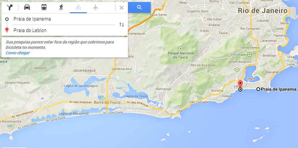 Google Maps inclui eleva o e altitude em rota de bicicleta evite