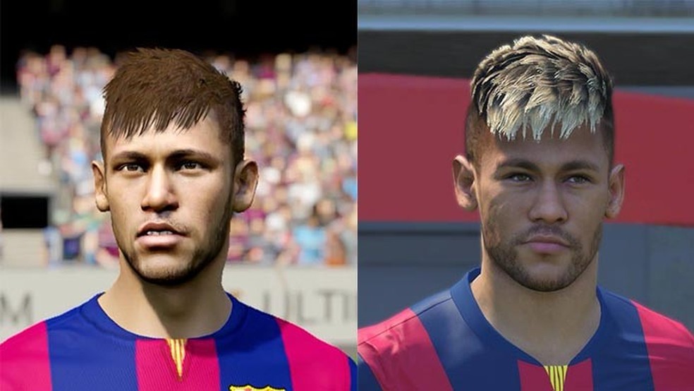 Fifa ou PES? Neymar aparece bem representado nos dois games (Foto: Reprodução/Murilo Molina) — Foto: TechTudo