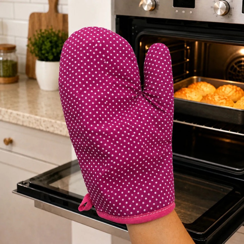 Luva térmica cozinha só podem ir na máquina de lavar conforme as orientações do fabricante — Foto: Reprodução/Redes Sociais