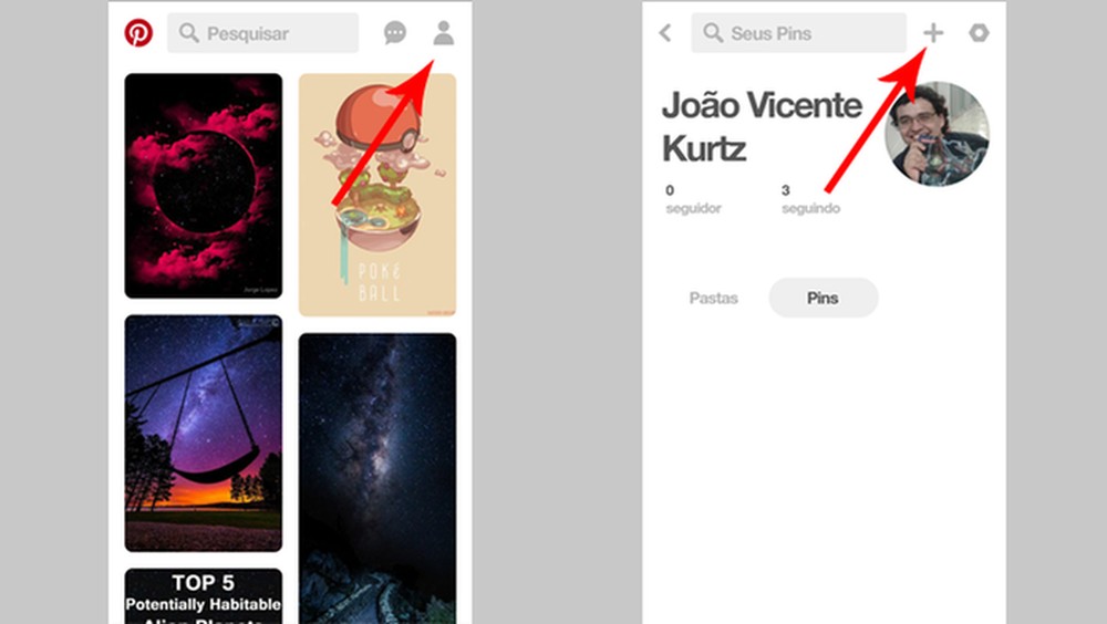 Como adicionar um pin no Pinterest