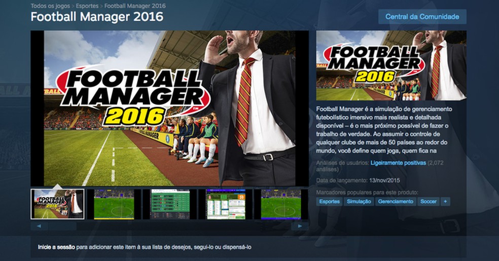 Football Manager 2016: como fazer download e os requisitos para PC