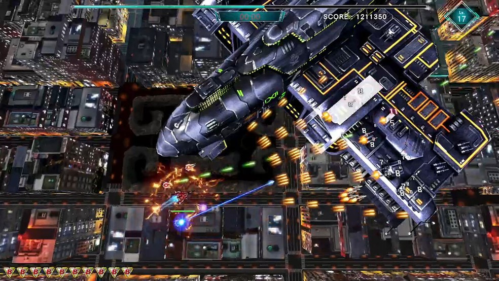 Raiden Nova apresenta um novo estilo de jogabilidade para a clássica série de games de nave — Foto: Reprodução/Steam