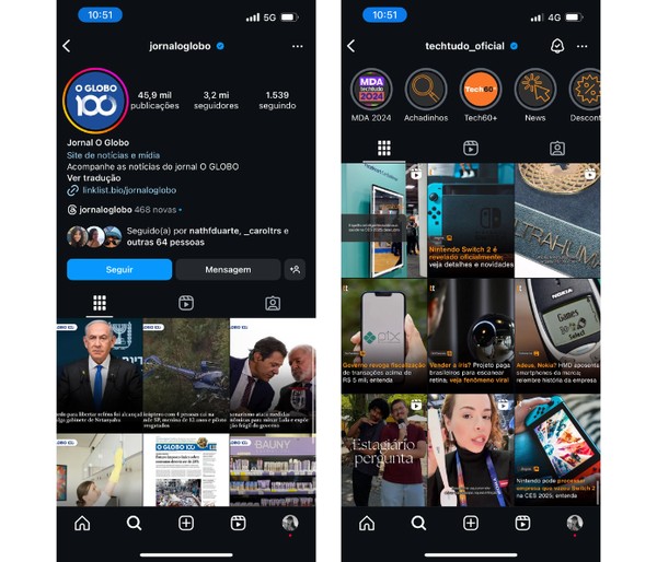 Verticalização do feed já está disponível no Instagram — Foto: Reprodução/TechTudo