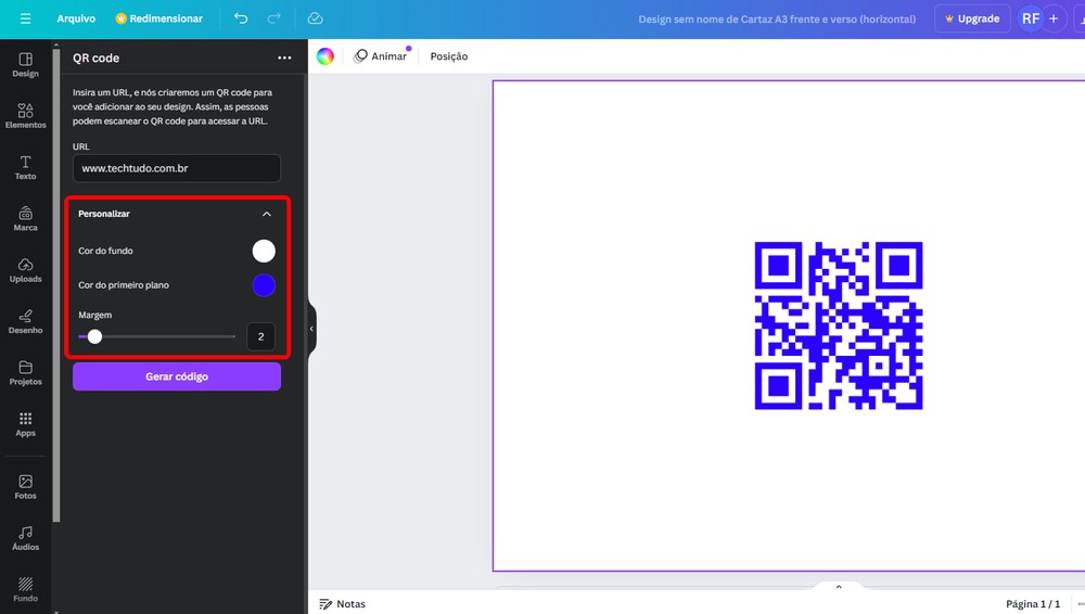 Como fazer QR Code de graça no Canva pelo PC