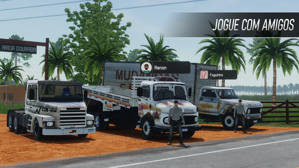 Dirija com seus amigos pelas estradas de Global Truck Online — Foto: Reprodução/Google Play Store