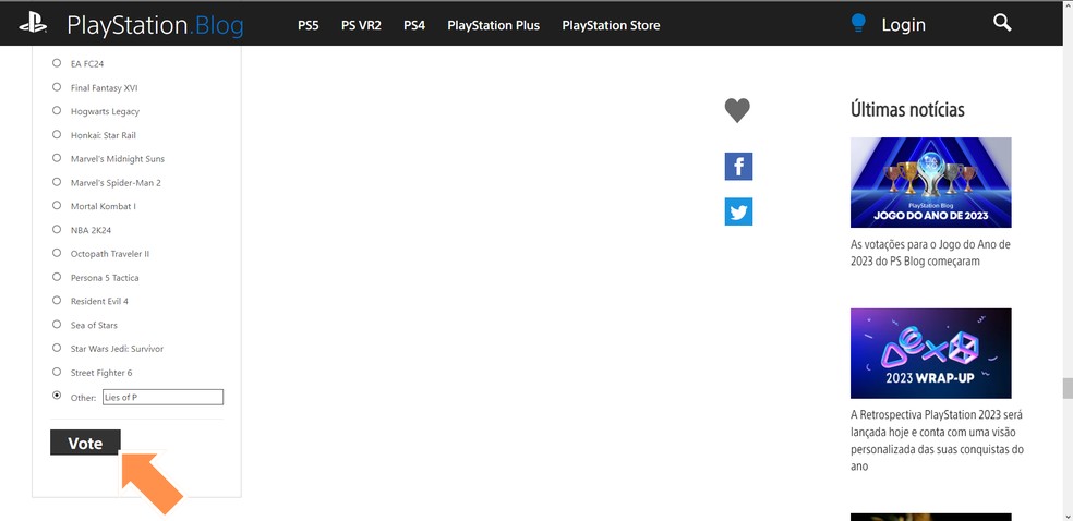 As votações para o Jogo do Ano de 2023 do PS Blog começaram –  PlayStation.Blog BR