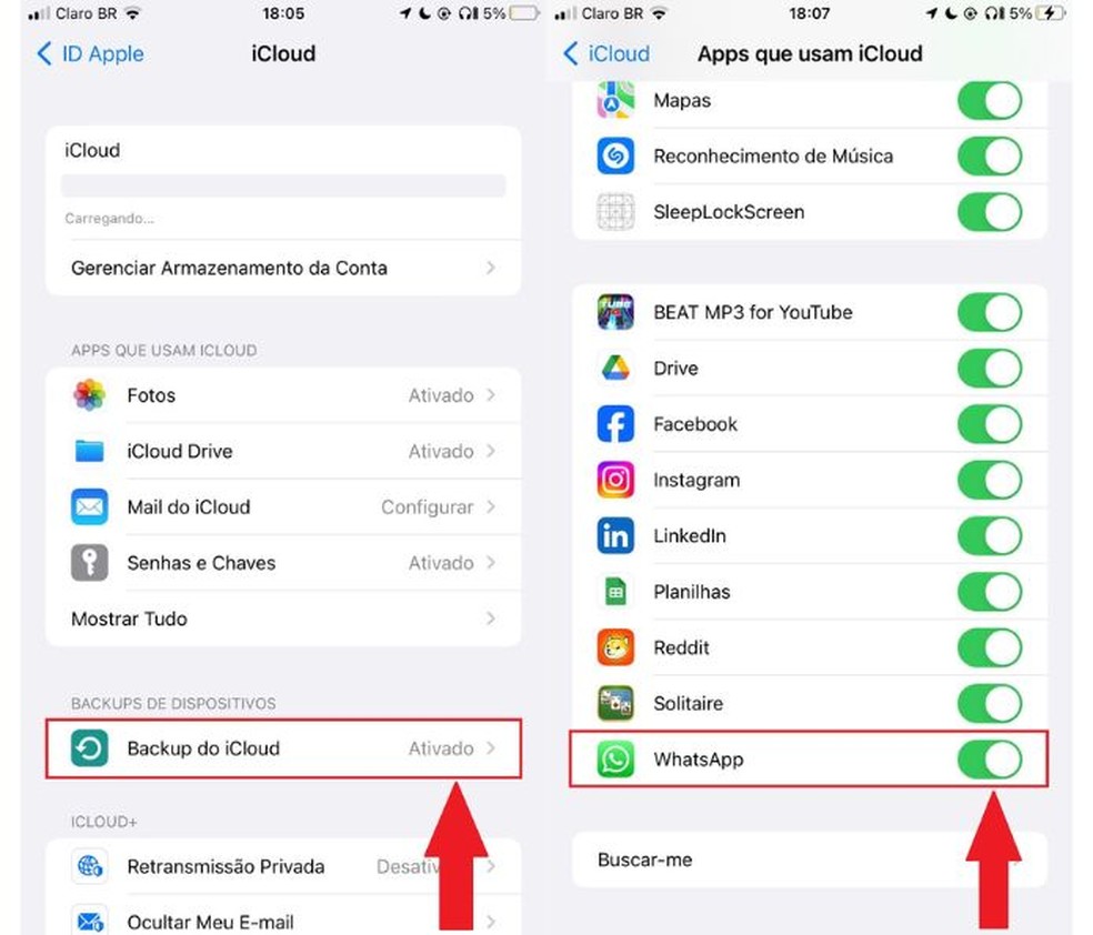 Saiba como desativar o backup do WhatsApp no iCloud — Foto: Reprodução/Diego Cataldo