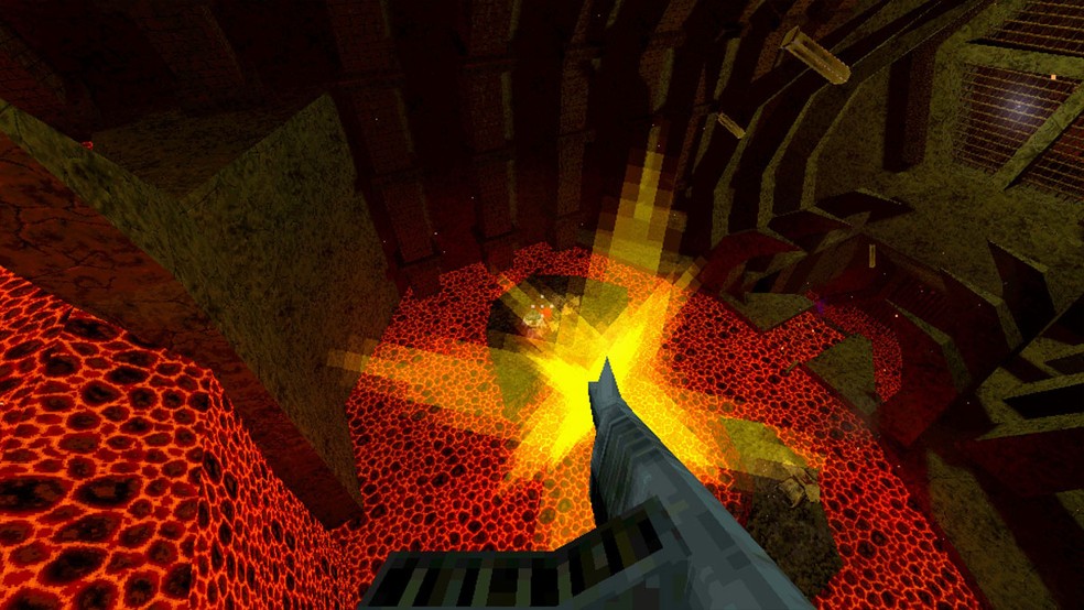 Dusk é um game de tiro FPS com gameplay acelerado e visuais que remetem aos jogos do gênero nos anos 90 — Foto: Reprodução/Steam