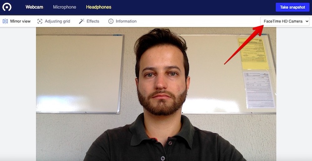 Como testar a webcam