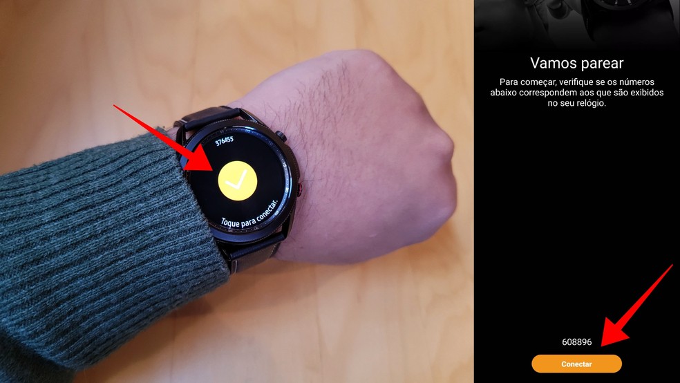 Como ligar um Galaxy Watch a um smartphone