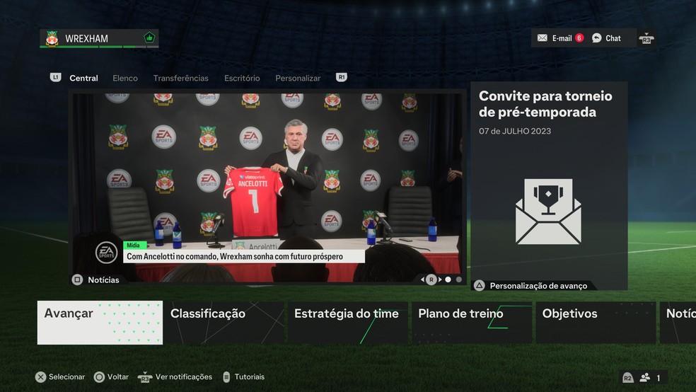 EA FC 24 permite a seleção de treinadores reais para comandar outros clubes — Foto: Foto: Reprodução/Wendel Martins