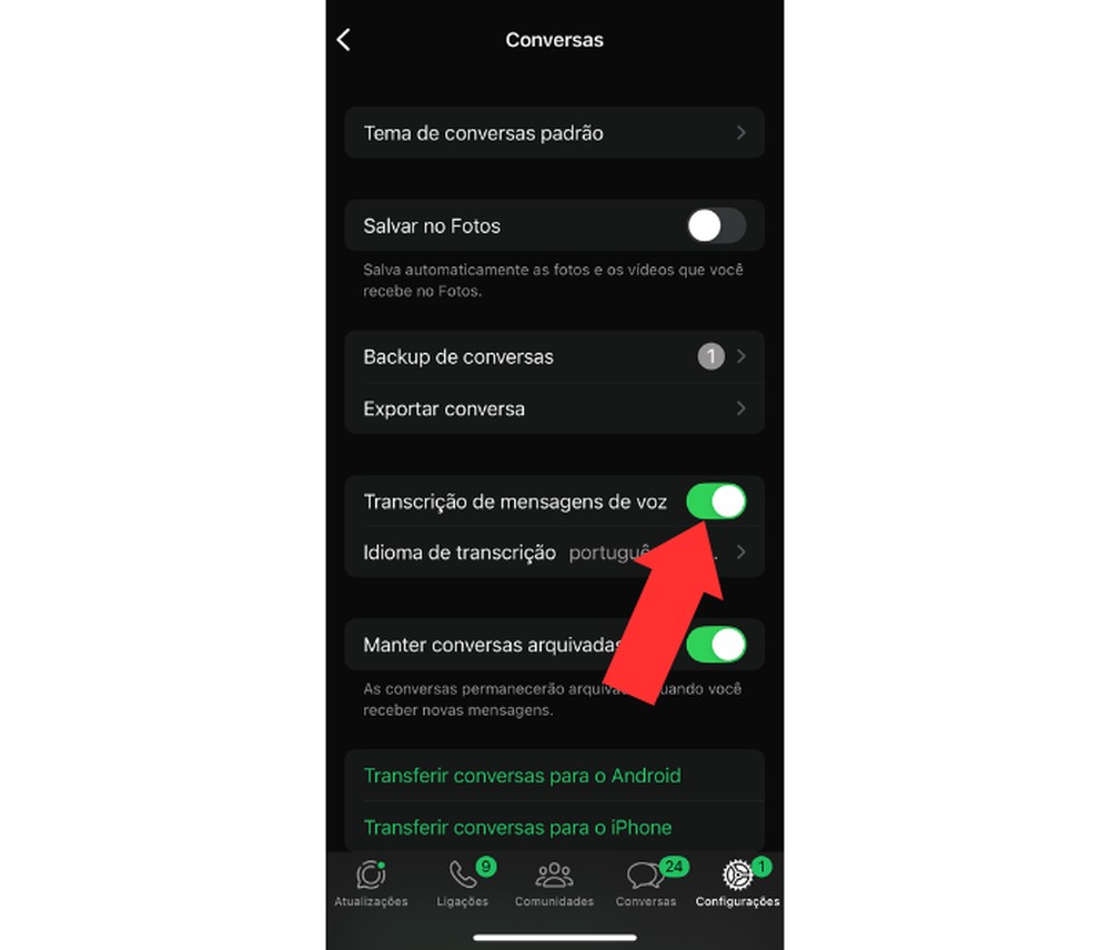 Como Desativar A Transcrição Do Whatsapp