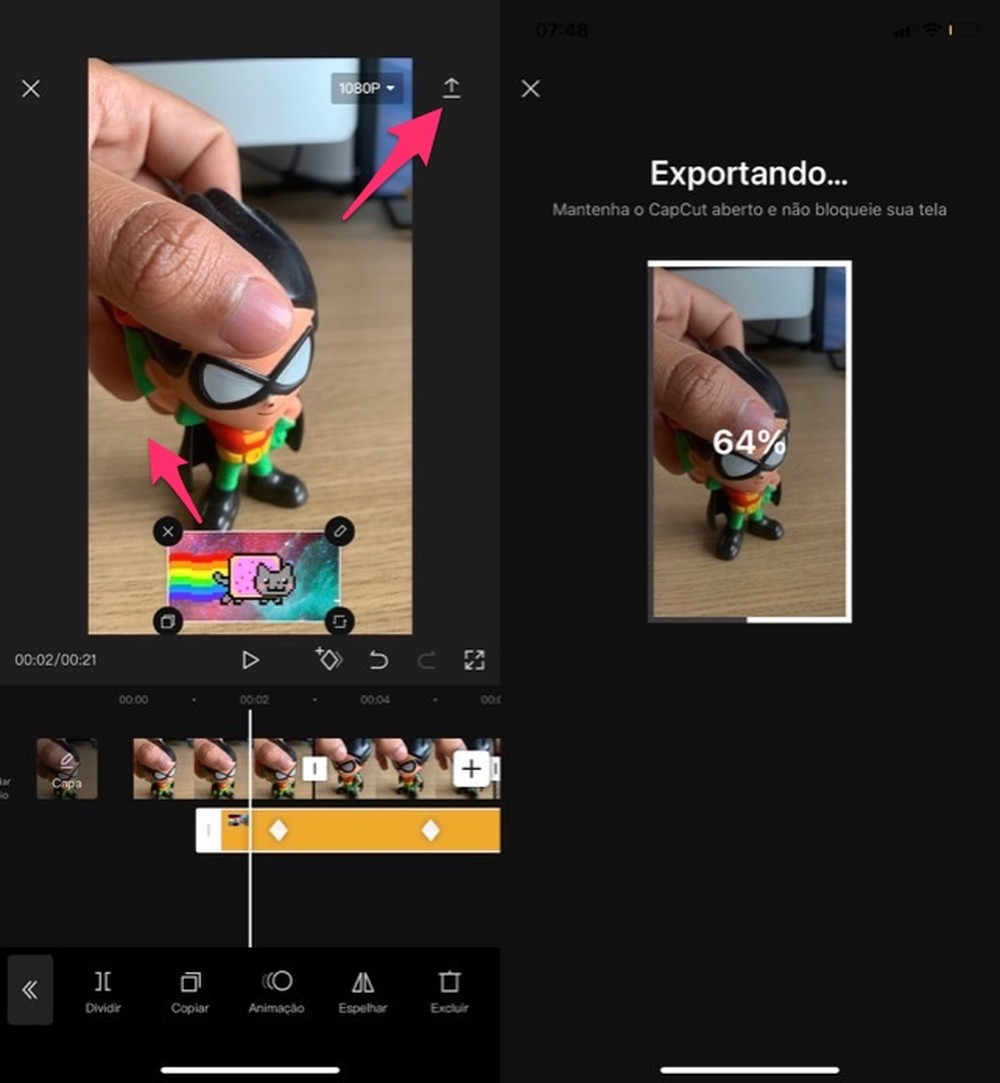 Como colocar GIF no Capcut