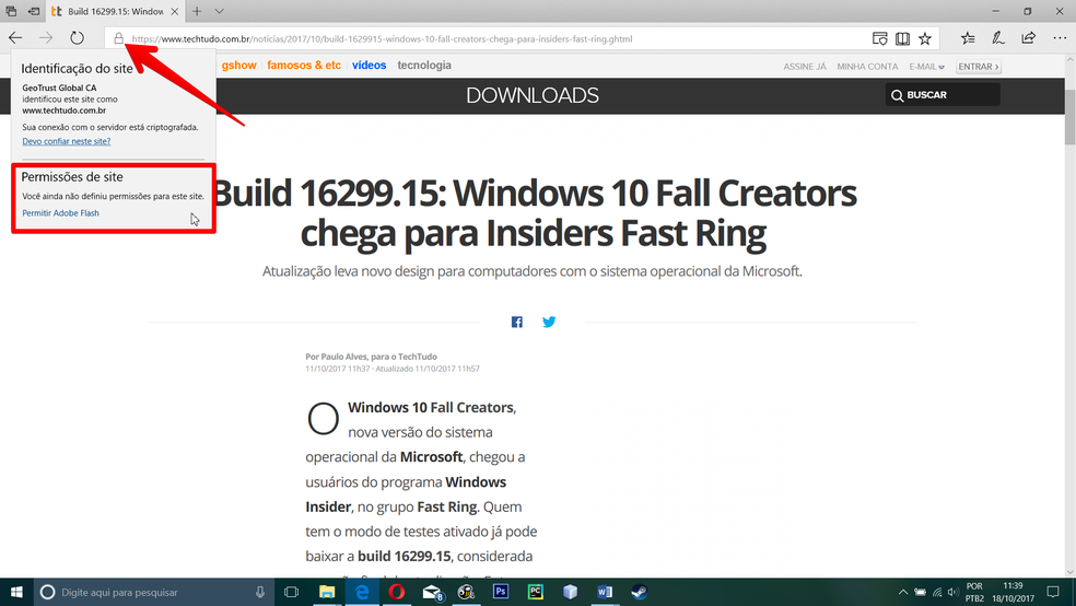 Microsoft Edge ganha oito mudanças no Windows 10 Fall Creators Update