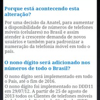 Nono dígito será implementado no restante do Brasil até 2016