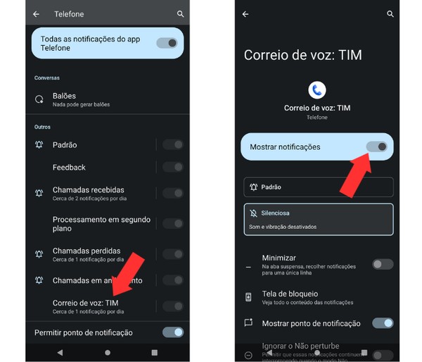 Como tirar notificação de correio de voz no Android e iPhone