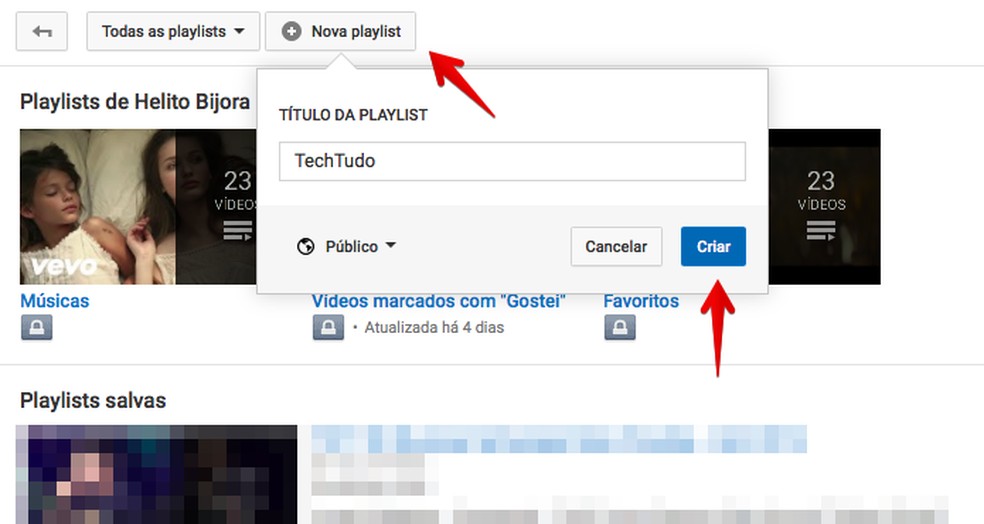 Como criar uma playlist automática no YouTube