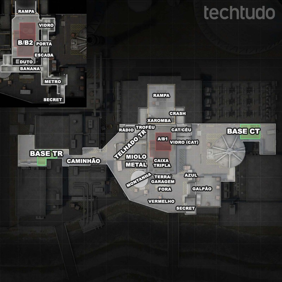 Nuke no CS:GO: veja nomes dos lugares no mapa competitivo do jogo