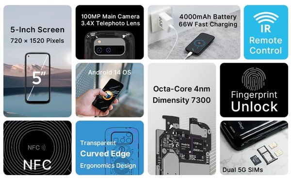 Conheça o Unihertz Jelly Max, menor celular 5G do mundo