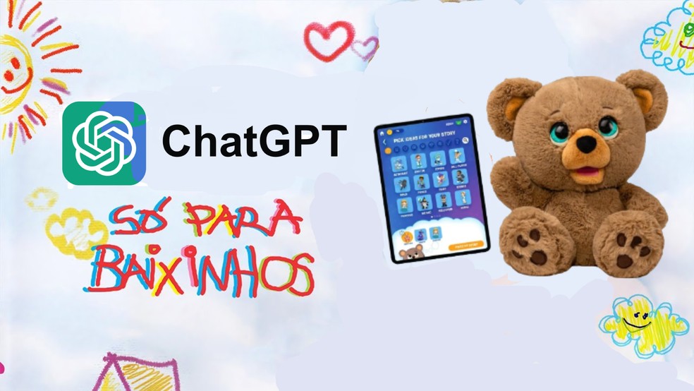 chatgpt para baixinhos Poe the AI ​​Story Bear — Foto: Arte/TechTudo