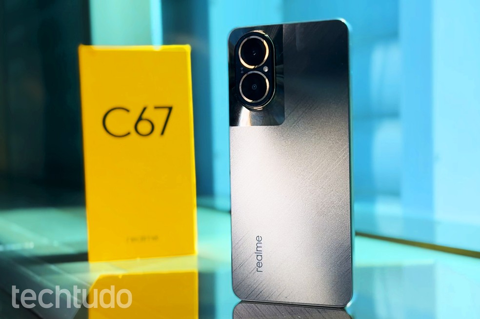 O celular Realme C67 chegou ao Brasil em fevereiro de 2024 — Foto: Letícia Rosa/TechTudo