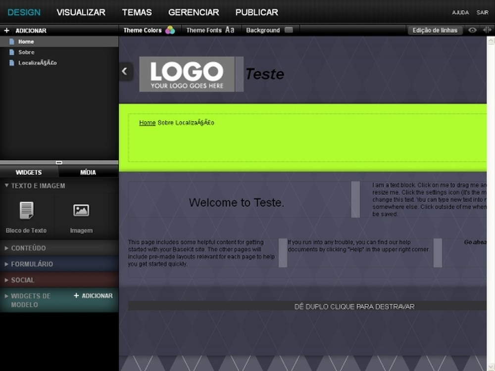 Novidades da versão Beta do novo site Basekit