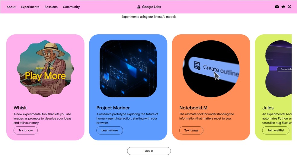  Reprodução/Google Labs