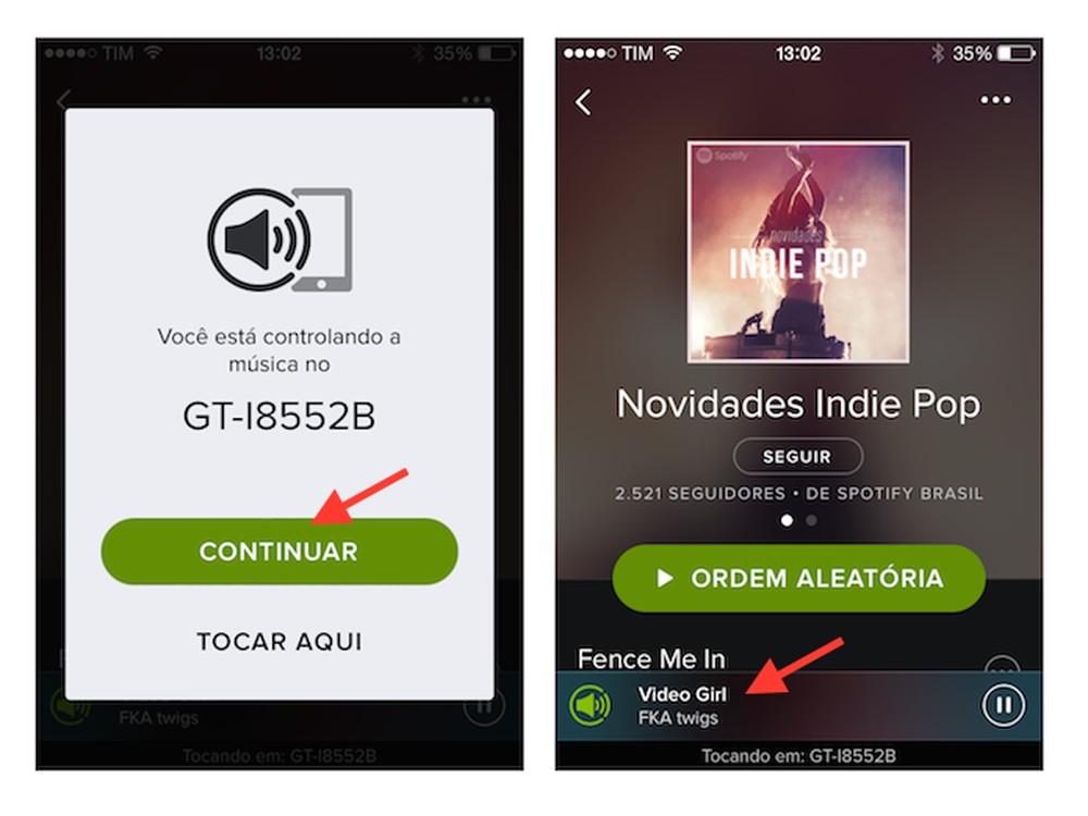 Como usar o celular como controle remoto para as músicas do Spotify?