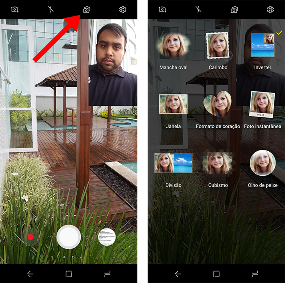 Como tirar fotos com duas câmeras ao mesmo tempo no Galaxy S8