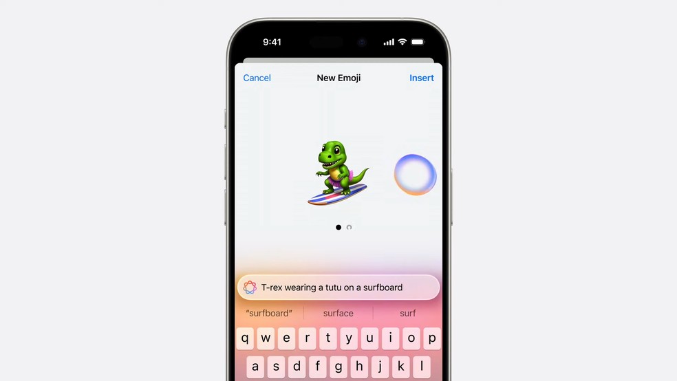 Genmoji, gerador de emojis do iOS 18 — Foto: Reproduçã/Apple