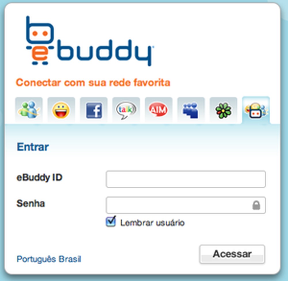 Como entrar no MSN online pelo eBuddy