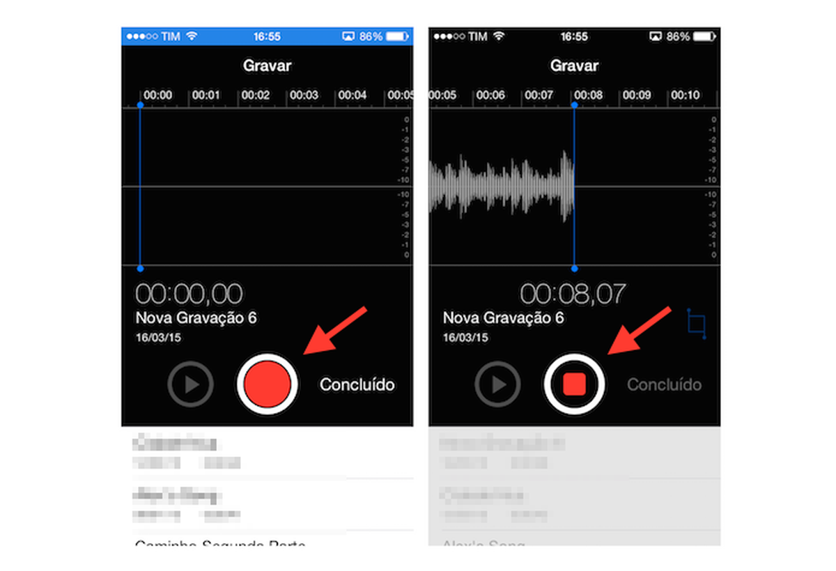 Como gravar um áudio no iPhone utilizando o gravador nativo do iOS?