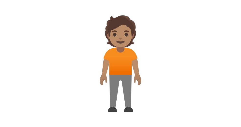 Emoji de pessoa em pé funciona como uma resposta às reações exageradas — Foto: Reprodução/Emojiterra