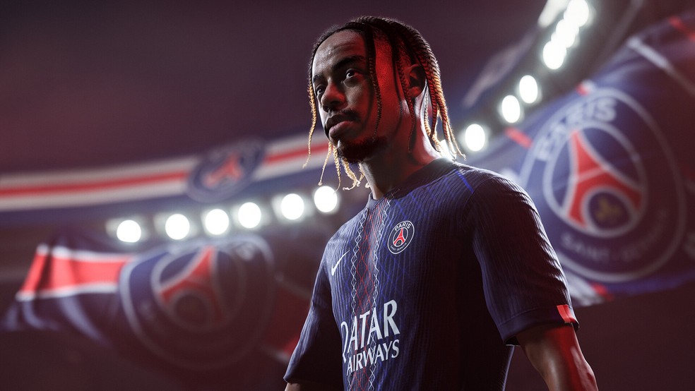 Francês Bradley Barcola é um dos principais atacantes do PSG — Foto: Divulgação/EA