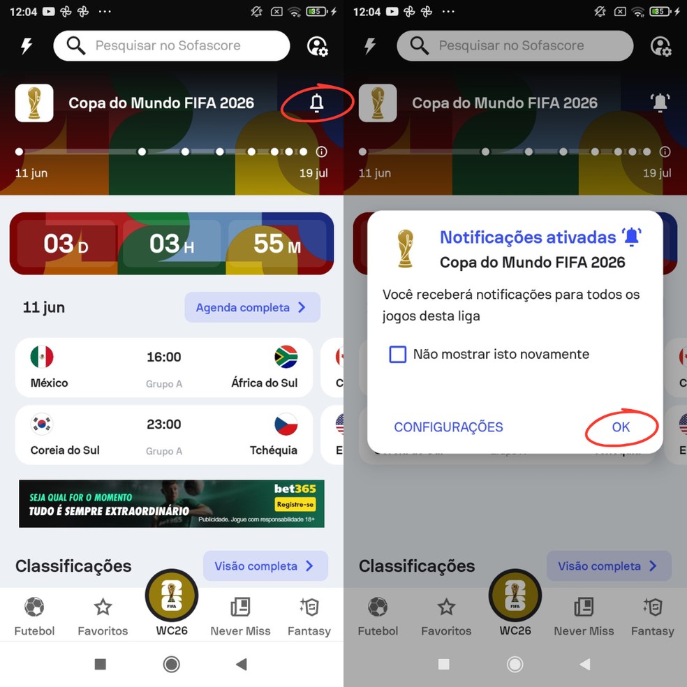  Reprodução/Sofascore
