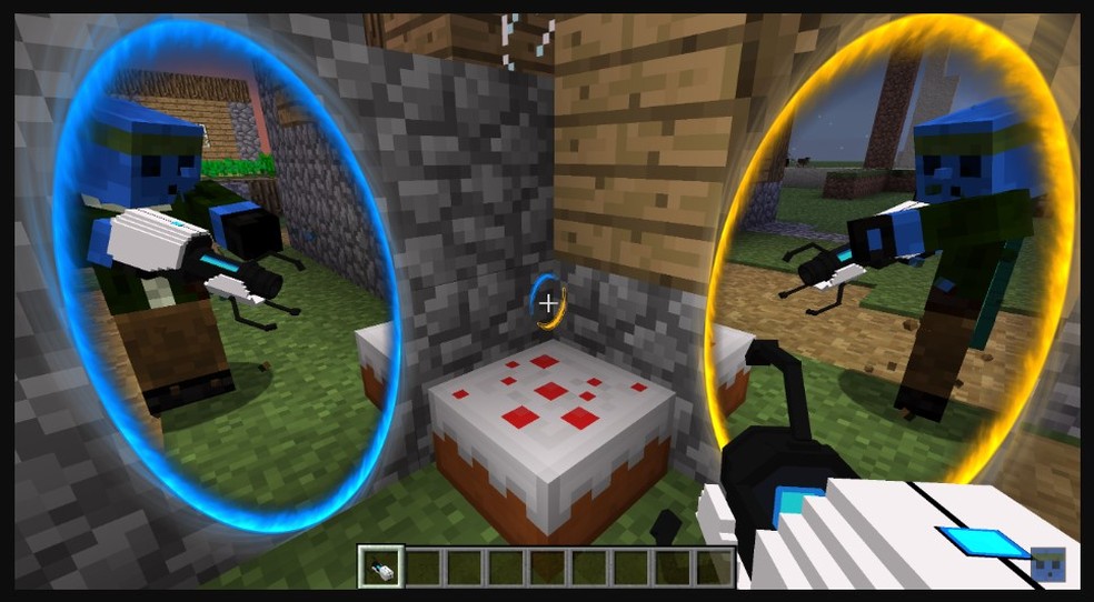 Mod Portal Gun para o Minecraft — Foto: Divulgação/Curseforge