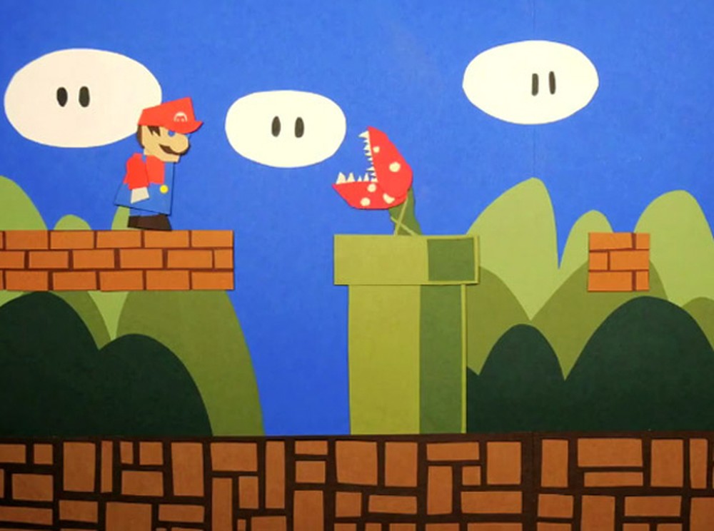 Vídeo do dia: Animação stop-motion feita de papel do Mário Bros.