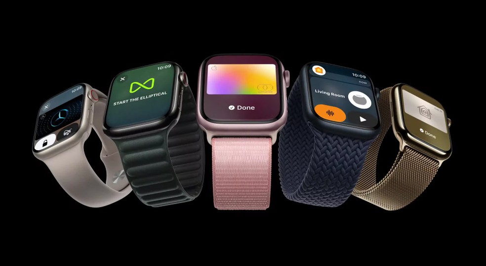 Apple Watch 9 está disponível em diversas cores  — Foto: Reprodução/Apple