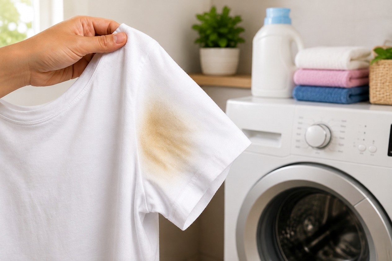 Como tirar mancha de desodorante da roupa na máquina? Veja passo a passo