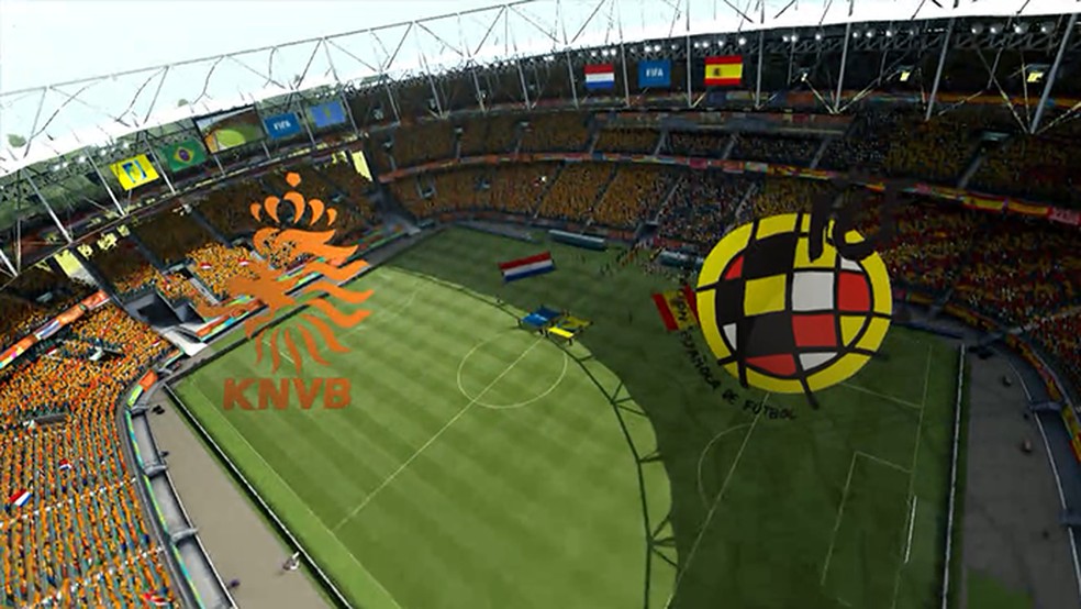 Simulação Copa do Mundo Fifa 2014: Espanha x Holanda (Foto: Reprodução/Murilo Molina) — Foto: TechTudo