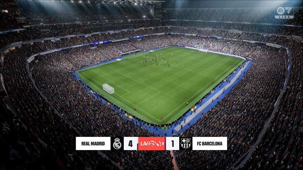 Santiago Bernabéu e sua torcida no EA Sports FC 24 para PS5 — Foto: Reprodução/Yuri Hildebrand