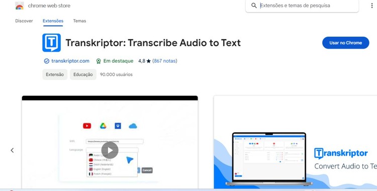 Transkiptor | Software | TechTudo