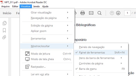 Adobe Reader: como tirar a barra lateral