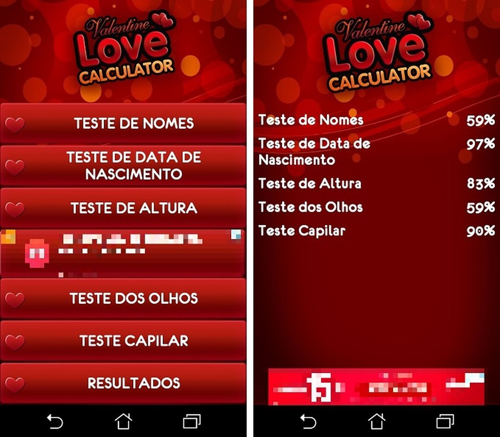 Calculadora do Amor Teste na App Store