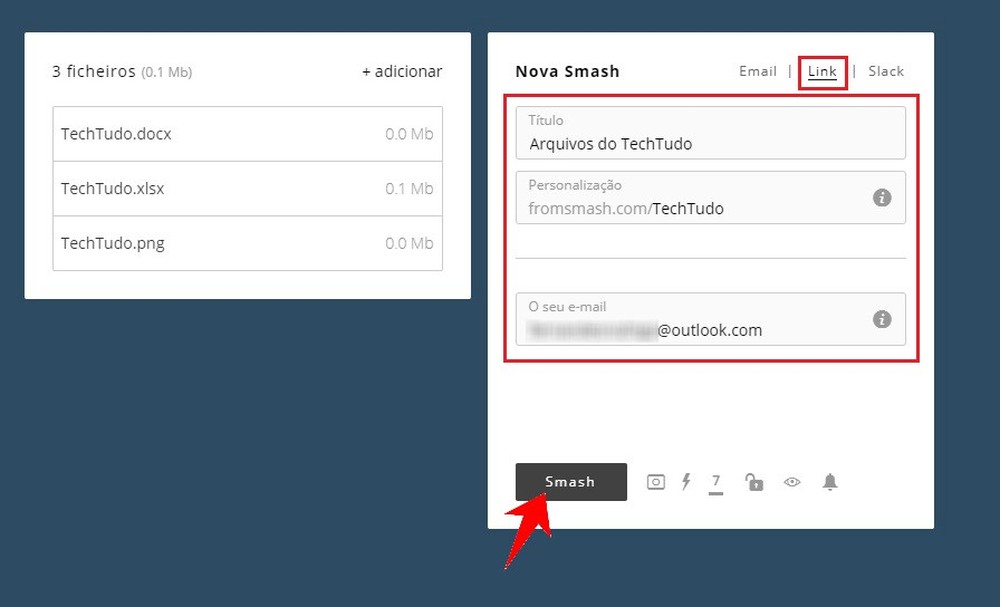Como usar o Smash para transferir arquivos online sem limite de tamanho